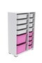 Hanah Home Armario Multiusos Blanco y Rosa